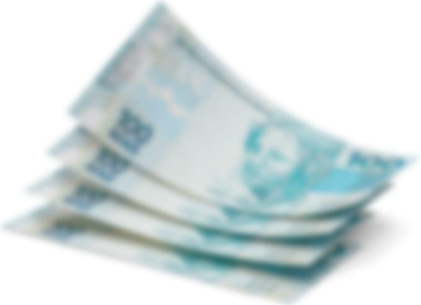 brazilian money with 100 reals banknote in 3d render